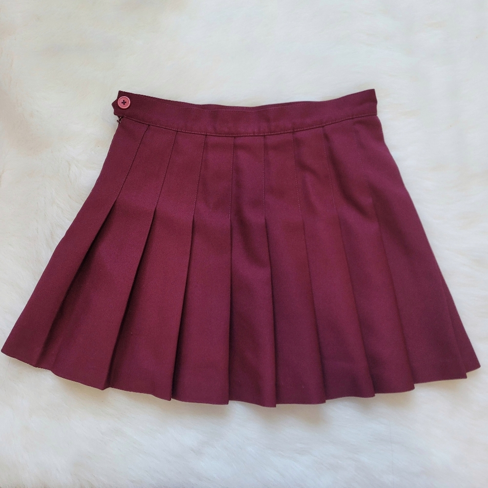American Apparel Burgundy Tennis Skirt size M